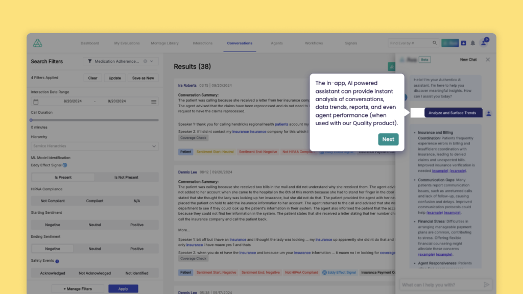 Authenticx Demo: Healthcare Contact Center Conversation Analysis