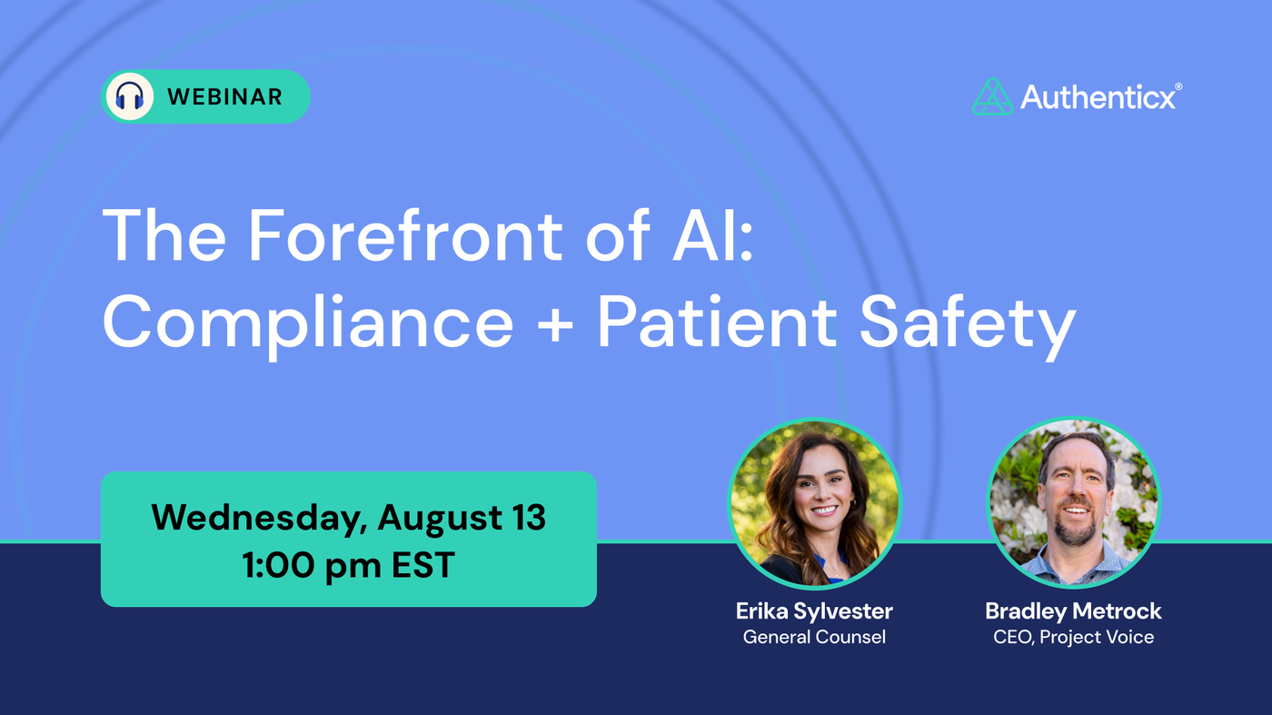 Register for our upcoming Webinar on AI Compliance and Patient Safety